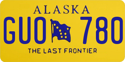 AK license plate GUO780