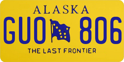 AK license plate GUO806