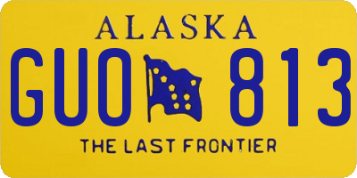 AK license plate GUO813