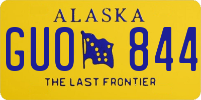 AK license plate GUO844