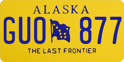 AK license plate GUO877