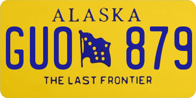 AK license plate GUO879