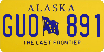 AK license plate GUO891