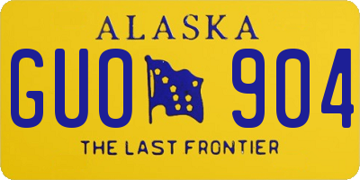 AK license plate GUO904