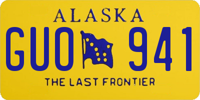 AK license plate GUO941