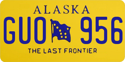 AK license plate GUO956