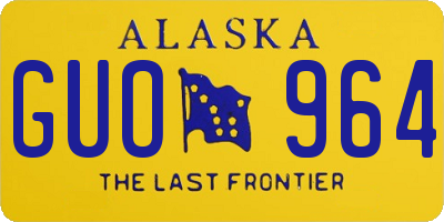 AK license plate GUO964