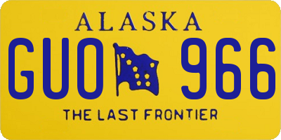 AK license plate GUO966