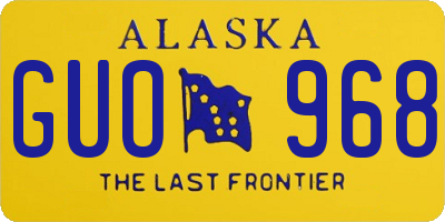 AK license plate GUO968