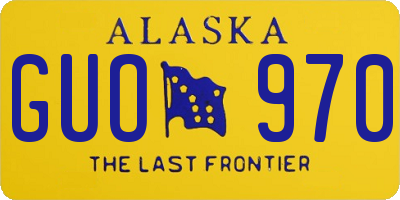 AK license plate GUO970