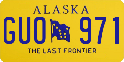 AK license plate GUO971