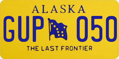 AK license plate GUP050