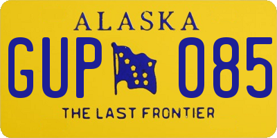 AK license plate GUP085