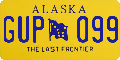 AK license plate GUP099