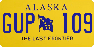 AK license plate GUP109