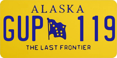 AK license plate GUP119