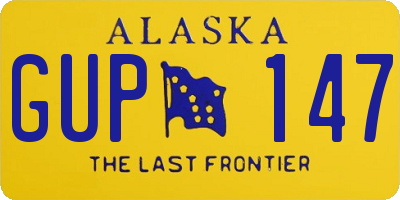 AK license plate GUP147