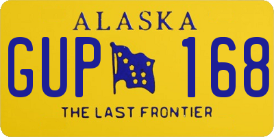 AK license plate GUP168