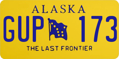 AK license plate GUP173