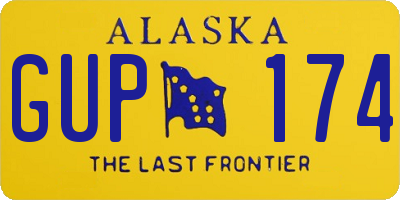 AK license plate GUP174