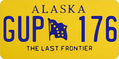 AK license plate GUP176
