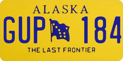 AK license plate GUP184
