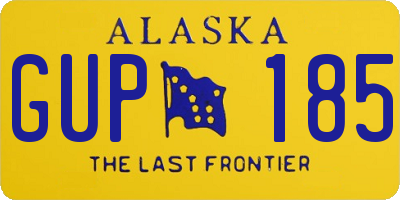 AK license plate GUP185