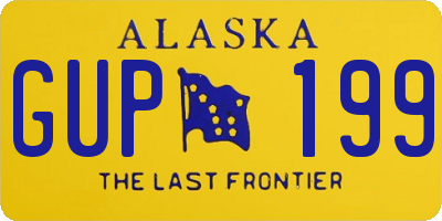 AK license plate GUP199