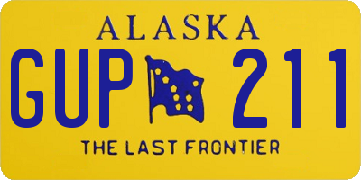 AK license plate GUP211