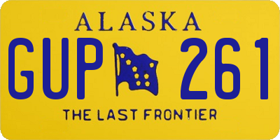AK license plate GUP261