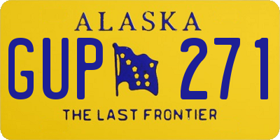 AK license plate GUP271