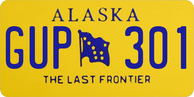 AK license plate GUP301