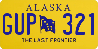 AK license plate GUP321