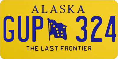 AK license plate GUP324