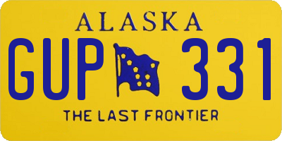 AK license plate GUP331