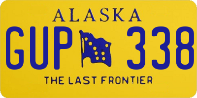 AK license plate GUP338