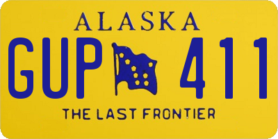 AK license plate GUP411
