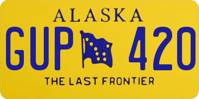 AK license plate GUP420