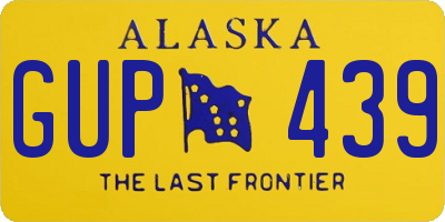AK license plate GUP439