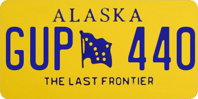 AK license plate GUP440