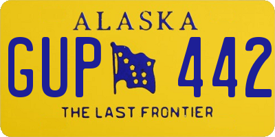 AK license plate GUP442