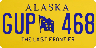 AK license plate GUP468