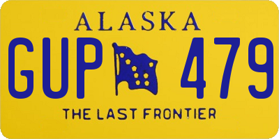 AK license plate GUP479