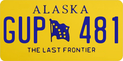AK license plate GUP481