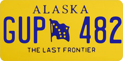 AK license plate GUP482