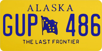 AK license plate GUP486