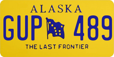 AK license plate GUP489