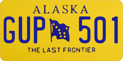 AK license plate GUP501