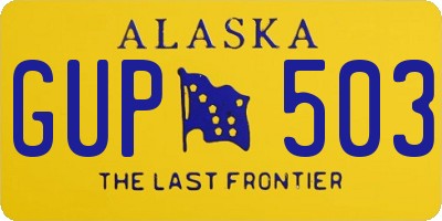 AK license plate GUP503