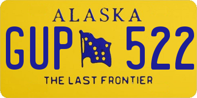 AK license plate GUP522